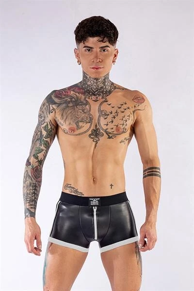 Mister B Neoprene Pouch Shorts Black White