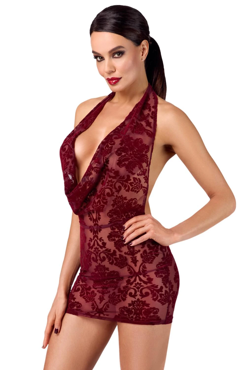 Kink Royal cascade minidress