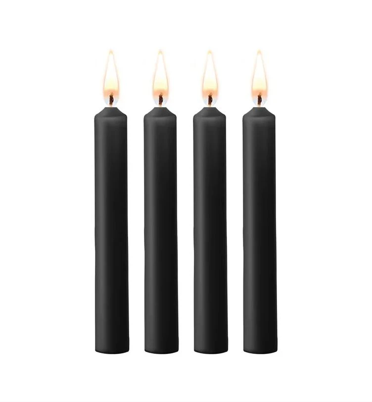 Teasing Wax Candles - 4 Pieces - Black