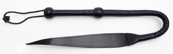 Mister B Leather Bullwhip with Hard Leather Tip 2 Ft