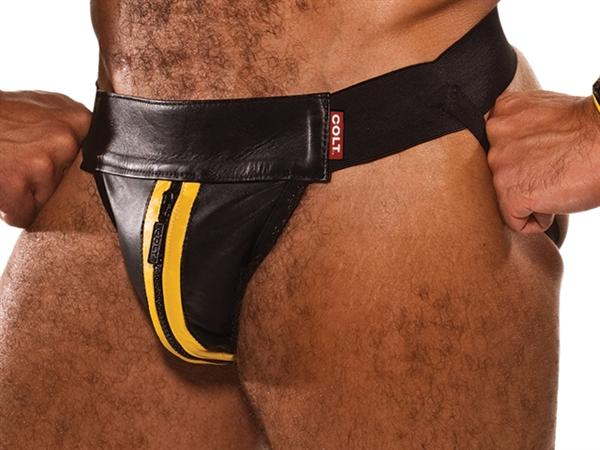 COLT Leather Jock Black-Yellow