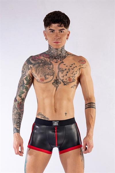 Mister B Neoprene Pouch Shorts Black Red