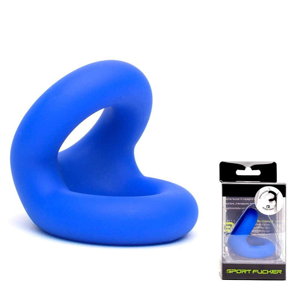 Liquid Silicone Rugby Ring - Blue