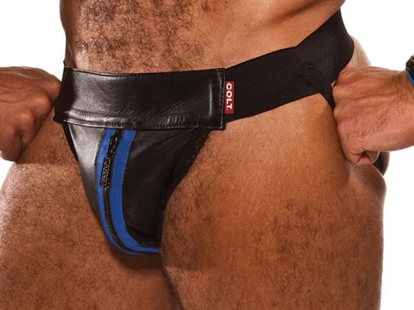 COLT Leather Jock Black-Blue