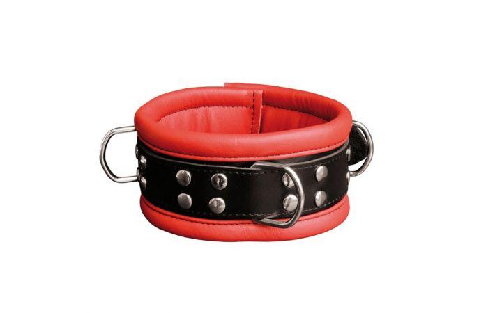 Leather Collar 6,5 cm - Red