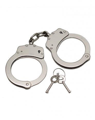 Metal Police Hand Cuffs (Extra Heavy) - Silver