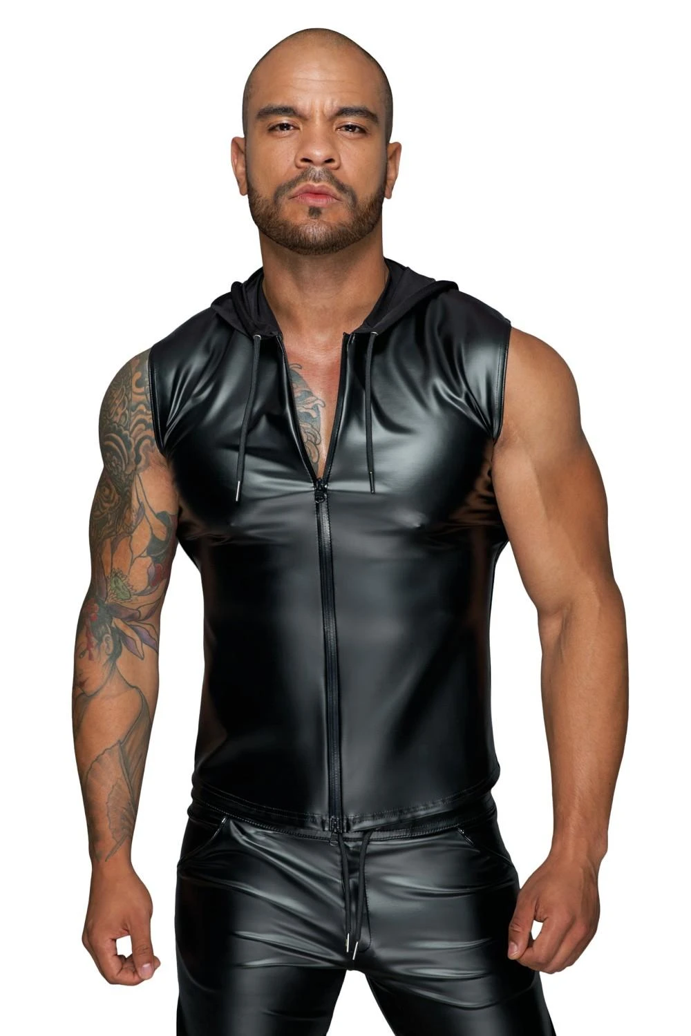 Hooded Shirt with 2-way zipper