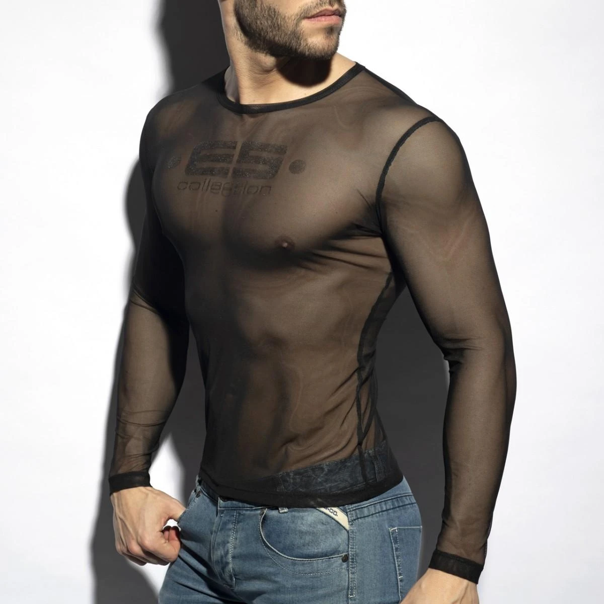 NET LONG SLEEVES T-SHIRT