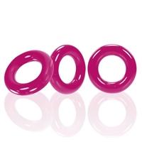 Oxballs WILLY RINGS 3-pack cockrings - Hot Pink