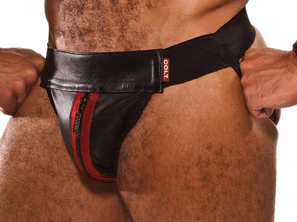 COLT Leather Jock Black-Red