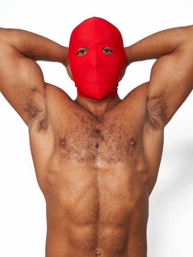 Mister B Lycra Hood Eyes Open Only Red