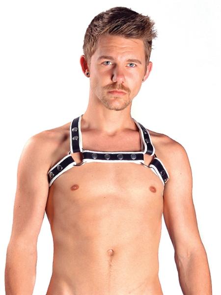 Mister B Leather X-Back Harness Premium White