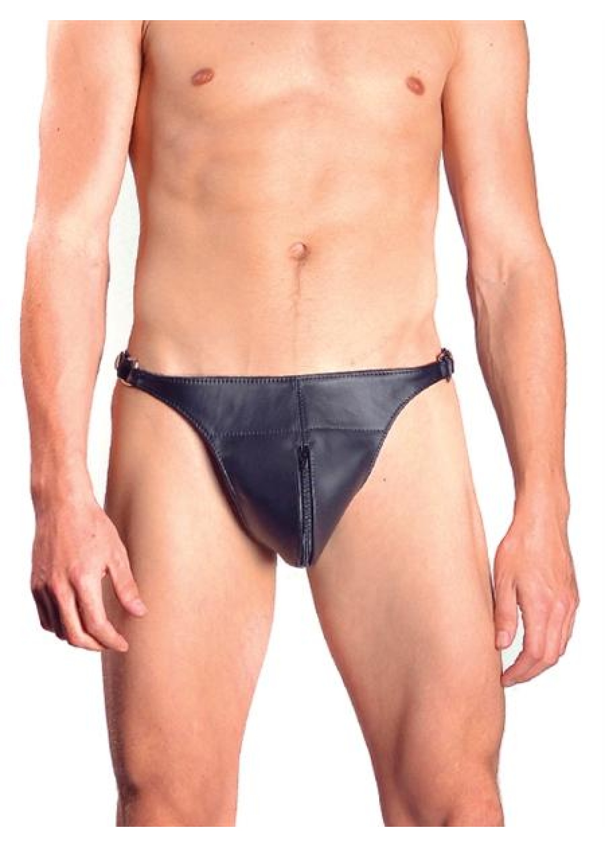 Mister B Leather Posing Pouch Two Belts Zip