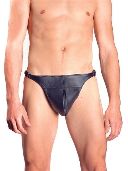 Mister B Leather Posing Pouch Two Belts Zip