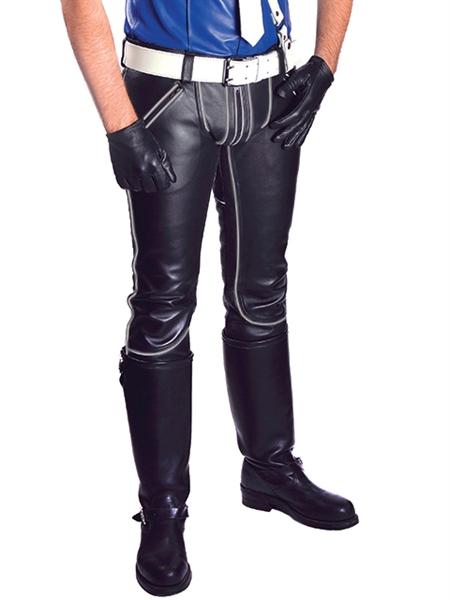 Mister B Leather FXXXer Jeans Black-Grey