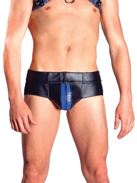 Mister B Leather Powerjock Blue Striped