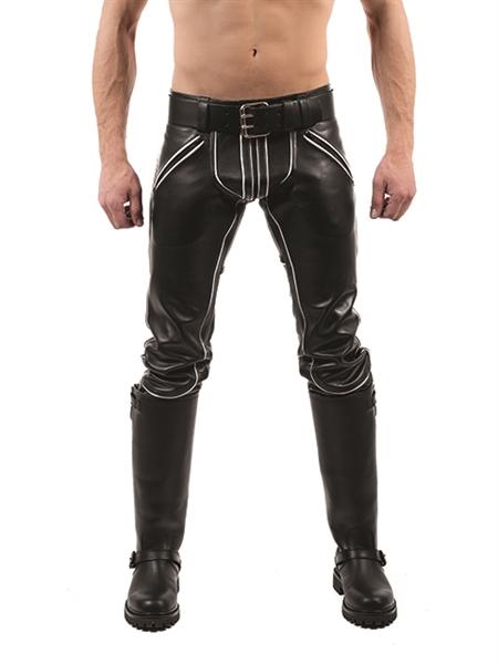 Mister B Leather FXXXer Jeans Black-White