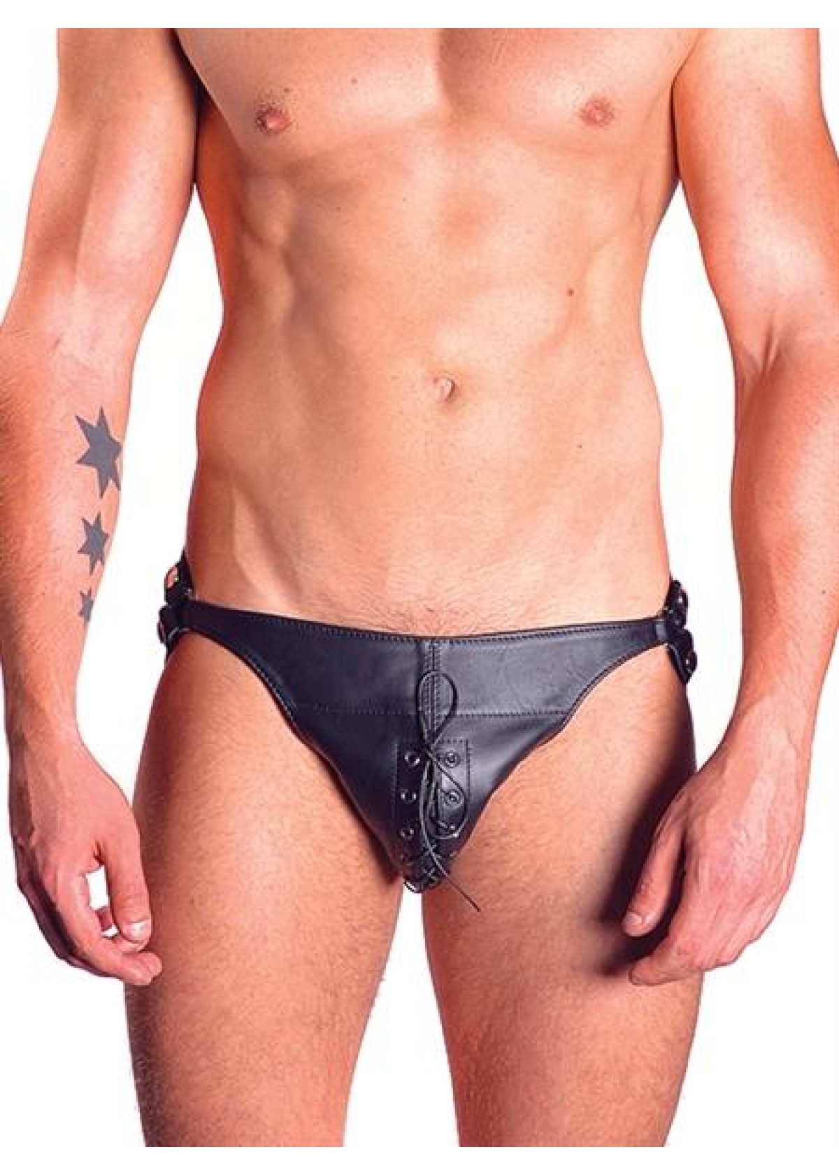Mister B Leather Posing Pouch One Belt Laced