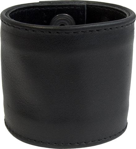 Mister B Leather Wristband Stitched 6 cm