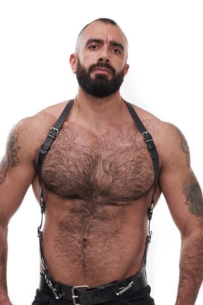 Mister B Serve Leather Butch Queen Harness Black