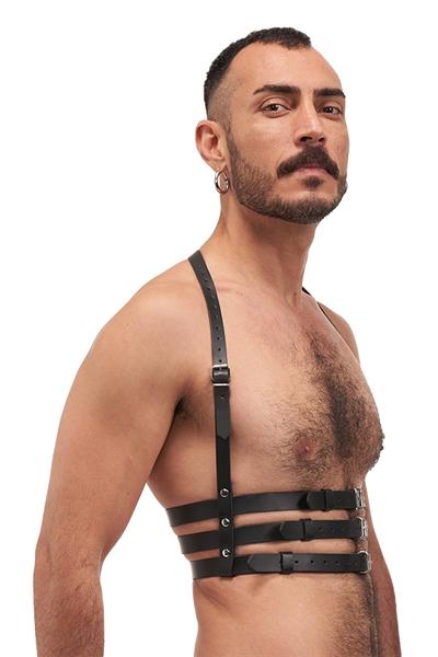 Mister B Serve Leather Legend Harness Black