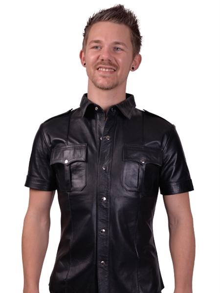 Mister B Sheep Leather Police Shirt Black