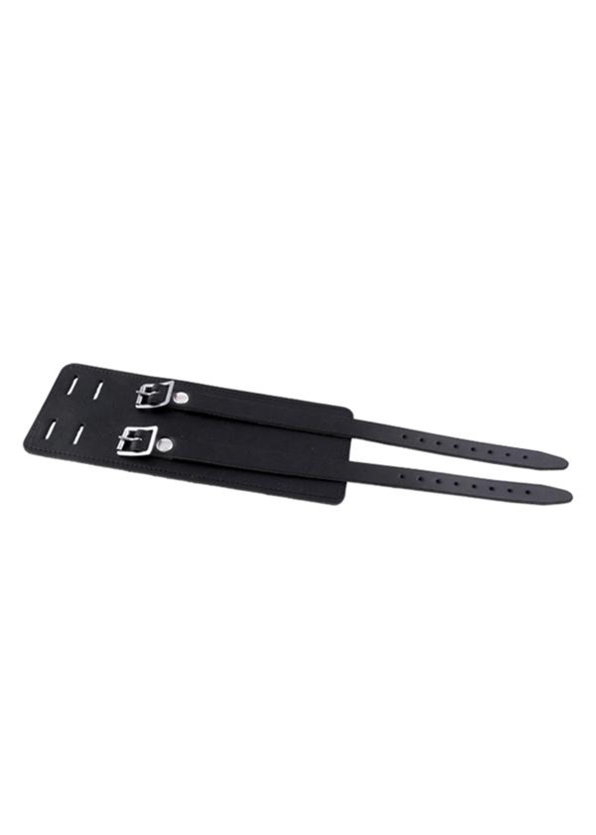 Mister B Leather Wristband Plain Two Buckles
