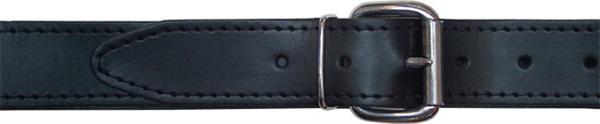 Mister B Leather Belt Stitched 4 cm - Black