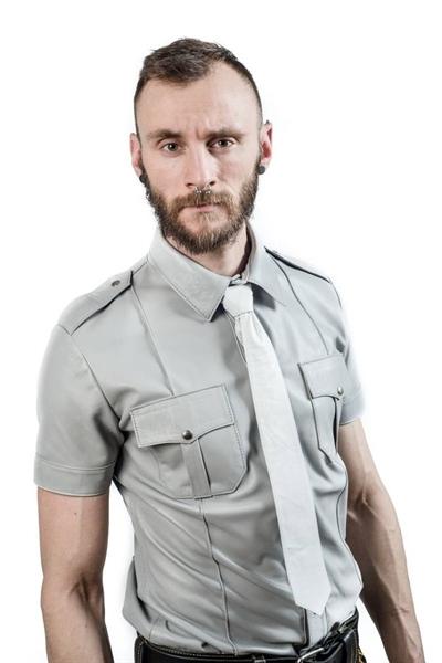 Mister B Sheep Leather Police Shirt Grey