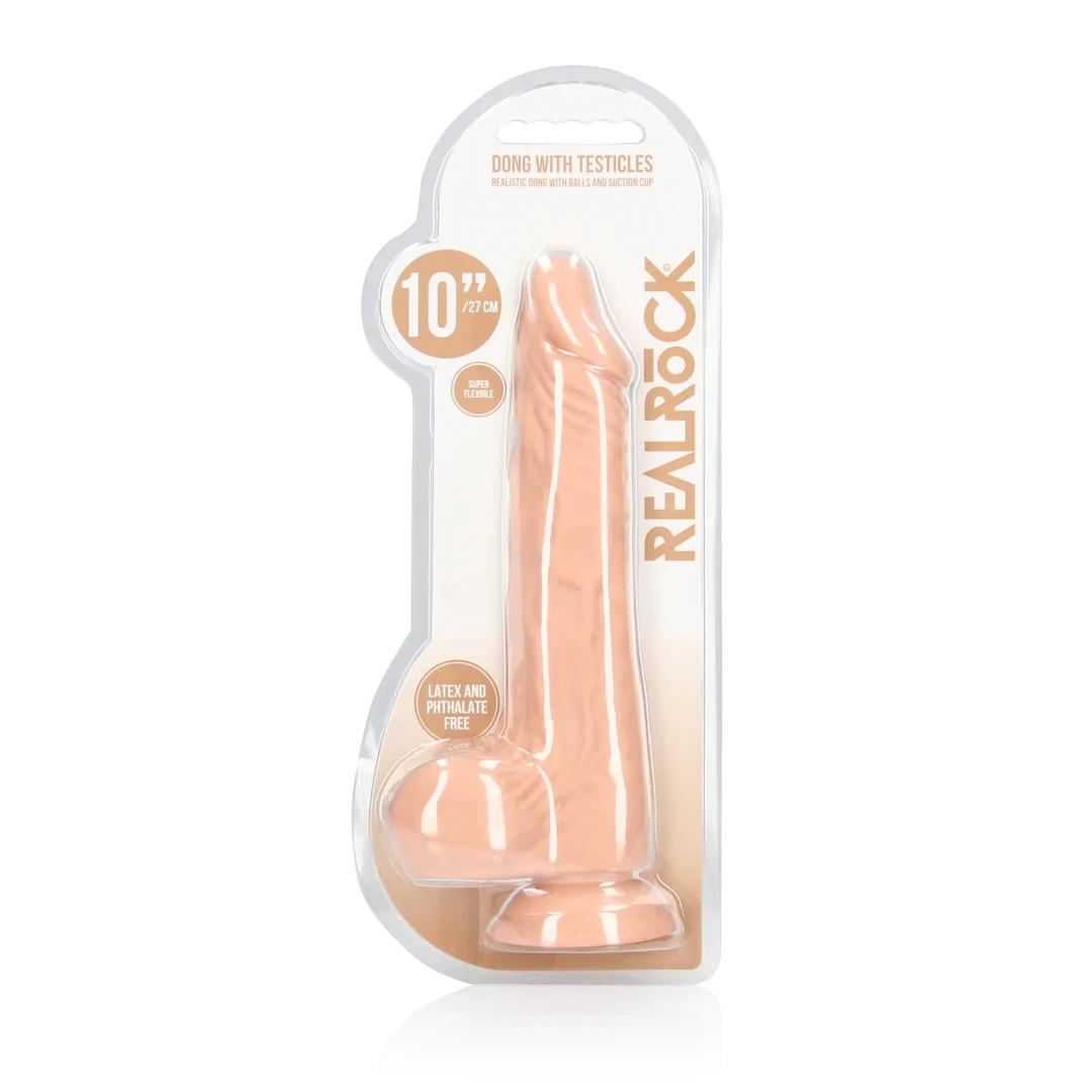 Dong with Testicles - 10 / 25 cm - Flesh