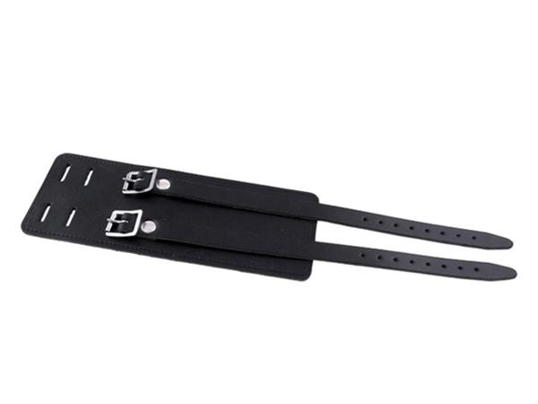 Mister B Leather Wristband Plain Two Buckles