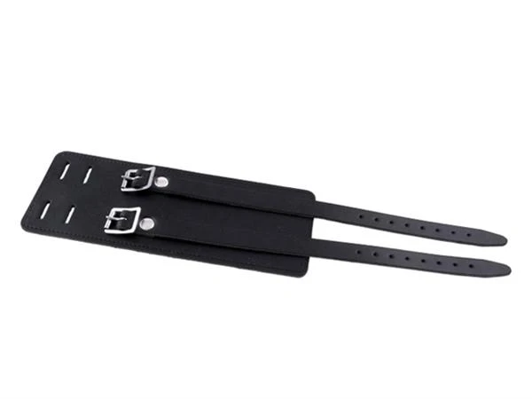 Mister B Leather Wristband Plain Two Buckles