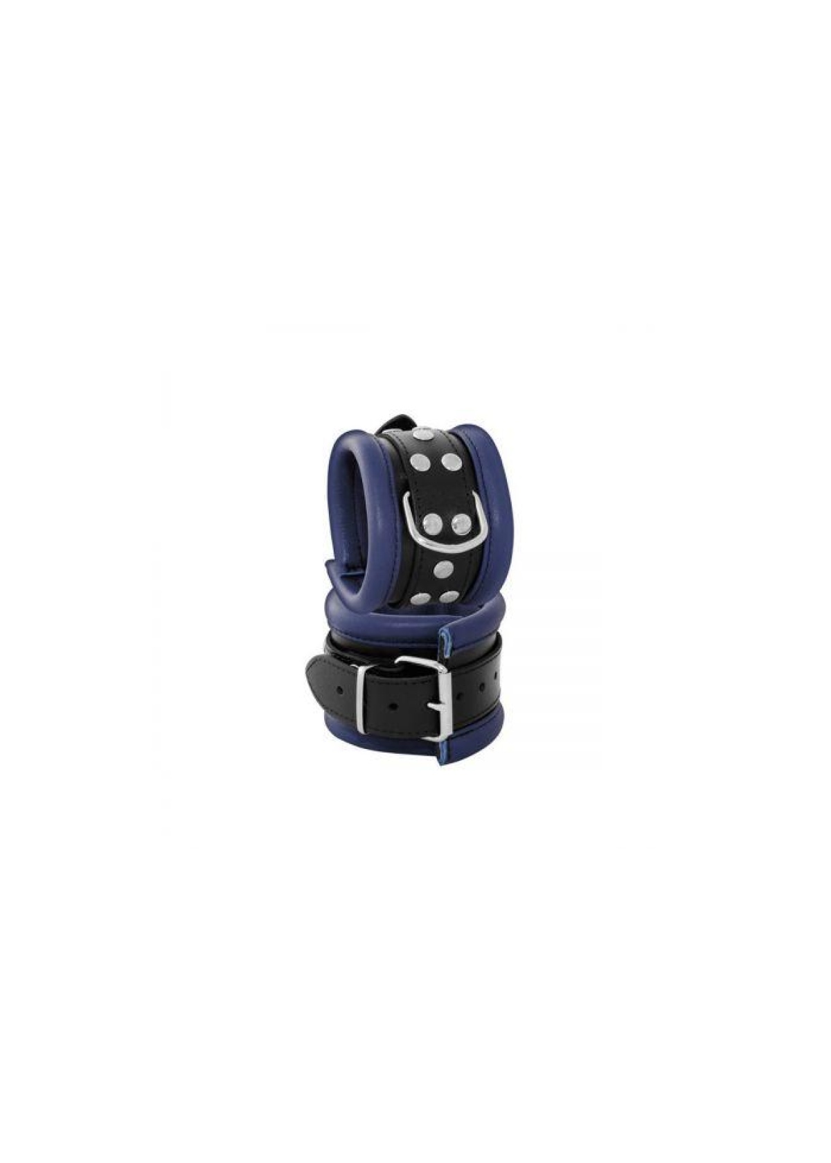 Leather Anklecuffs Blue - 6,5 cm