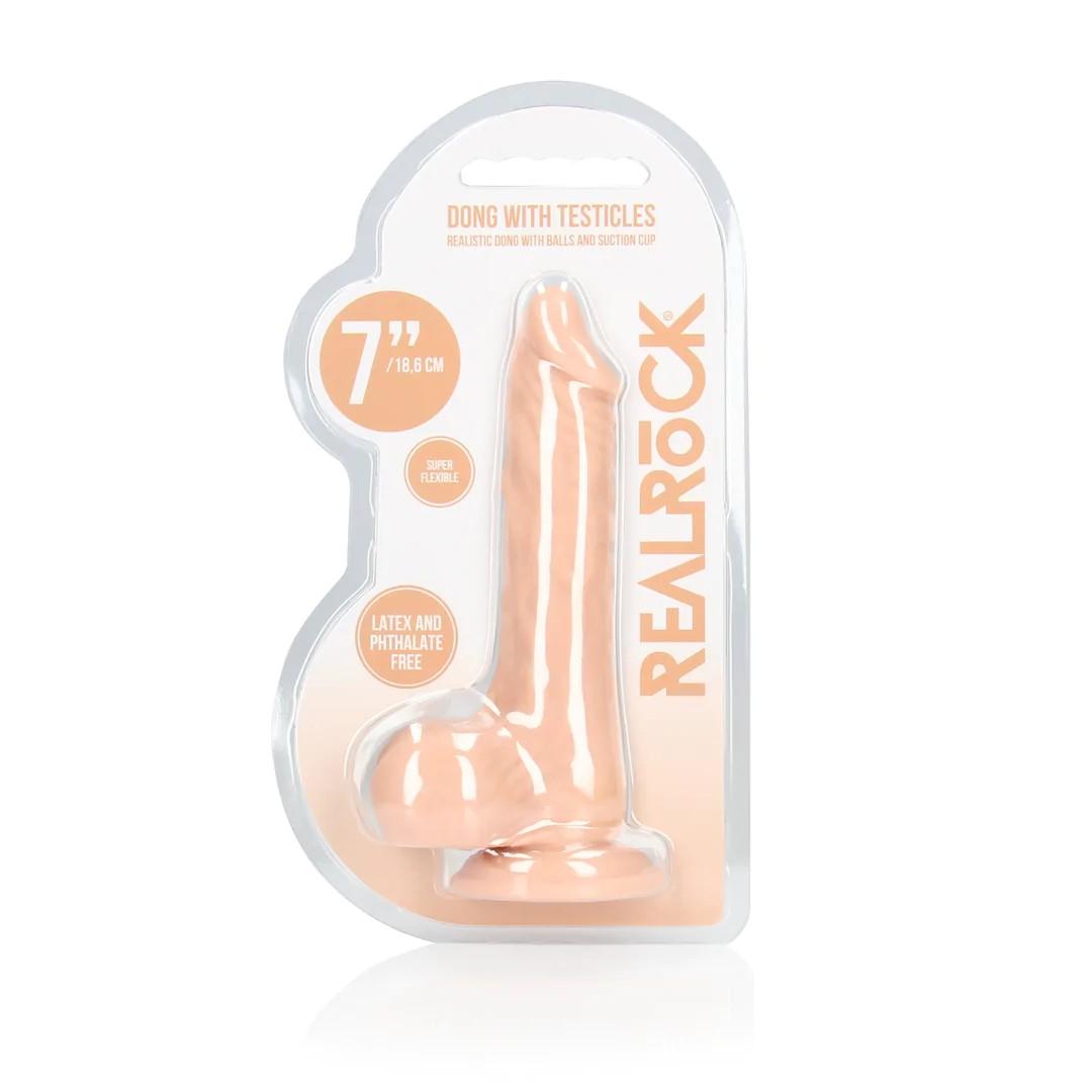 Dong with Testicles - 7 / 17 cm - Flesh