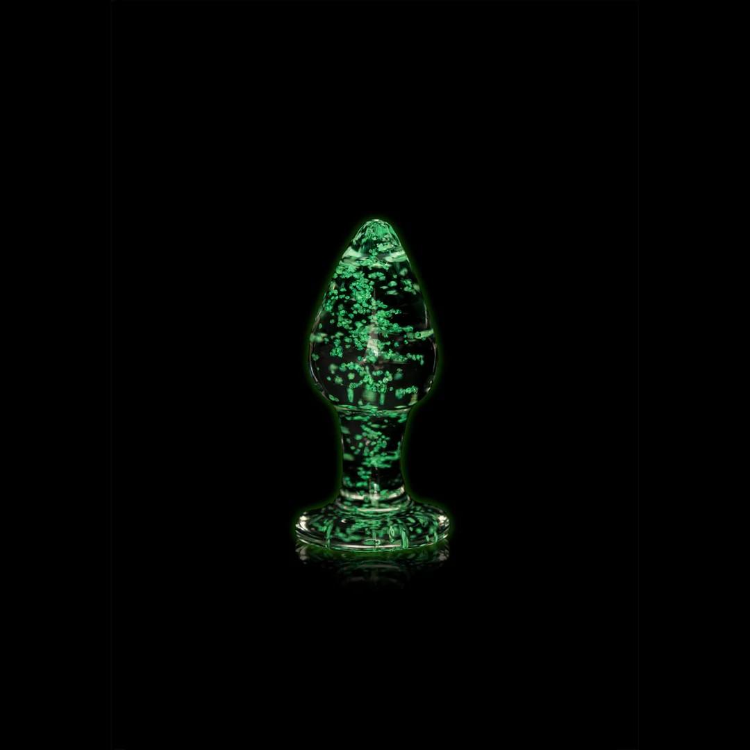 Glass Butt Plug - Glow in the Dark - Small