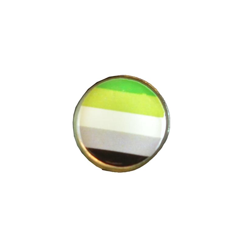 Pins with Aromantic flag