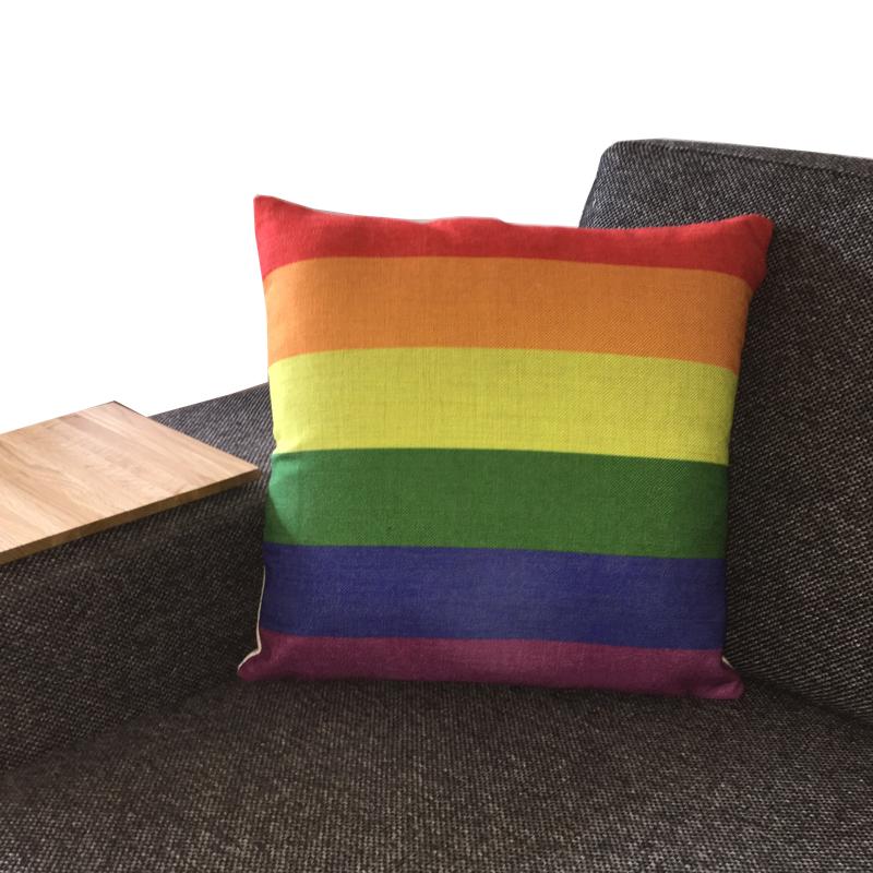 Rainbow cushion cover