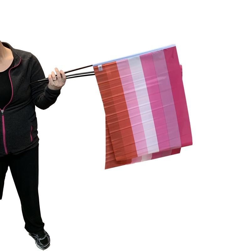 Lesbian flag on a stick - medium size