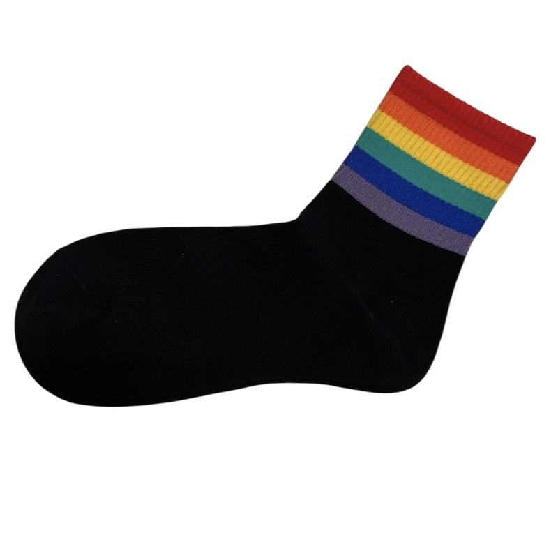 Socks with wide pride stripes - Black