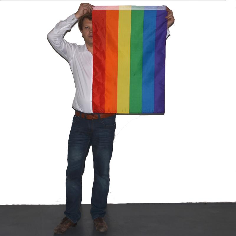 Pride flagpole flag in fabric 60 x 90cm