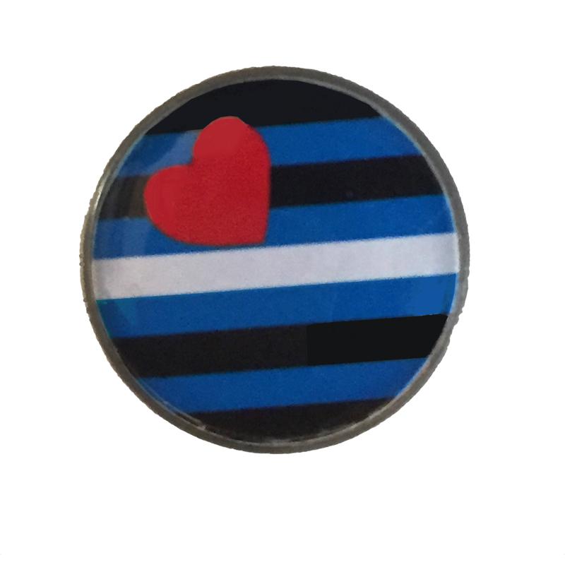 Pins with Leather flag