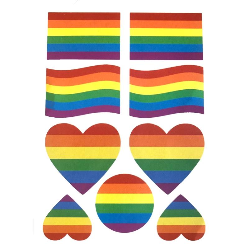 Pride temporary tattoo 9 pc
