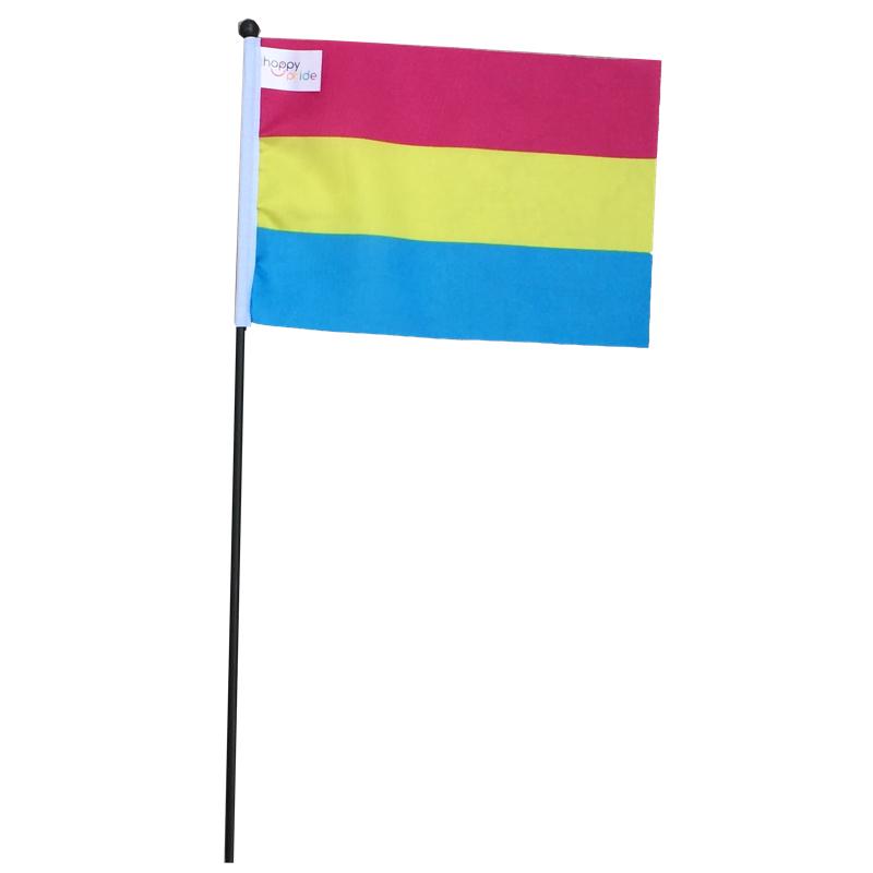 Pan flag on a stick mini