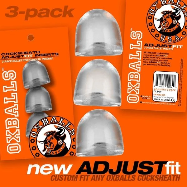 Oxballs ADJUSTFIT INSERT 3pack - Clear