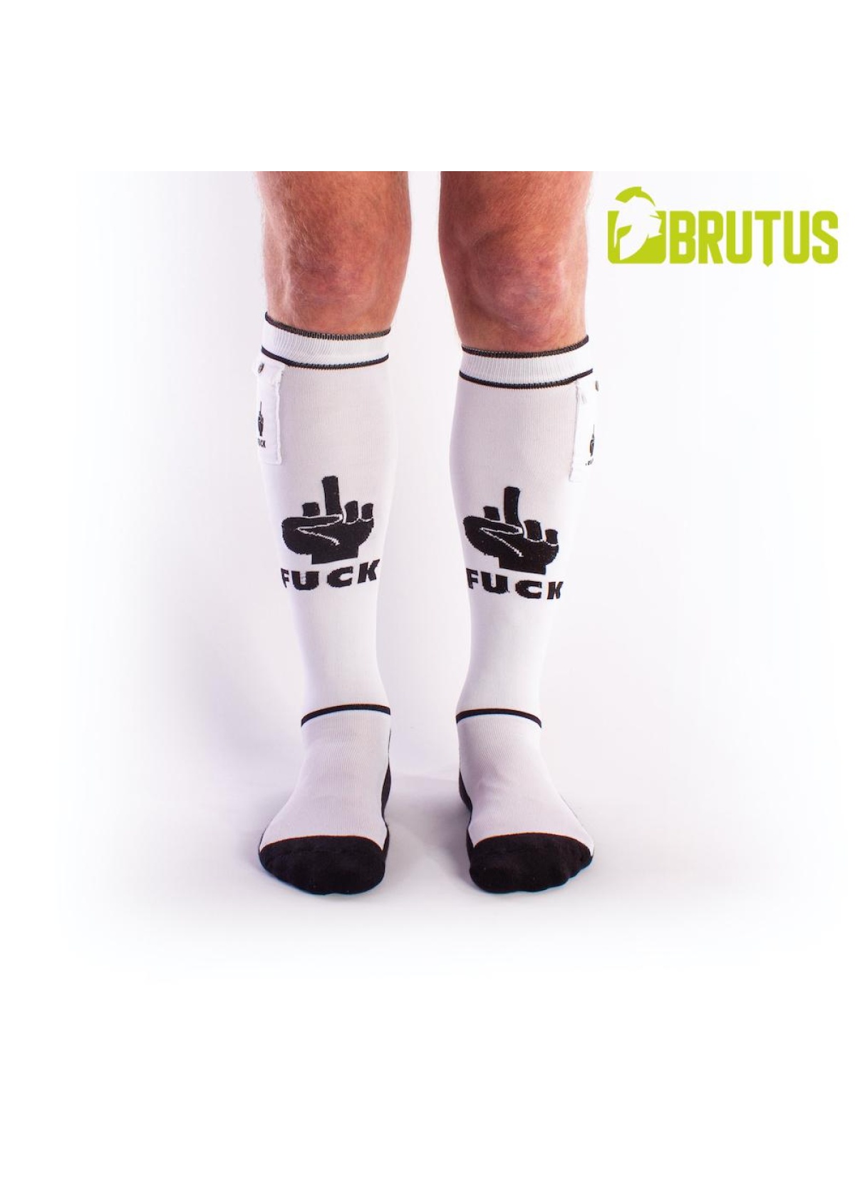BRUTUS FXXX Party Socks w. Pockets White / Black