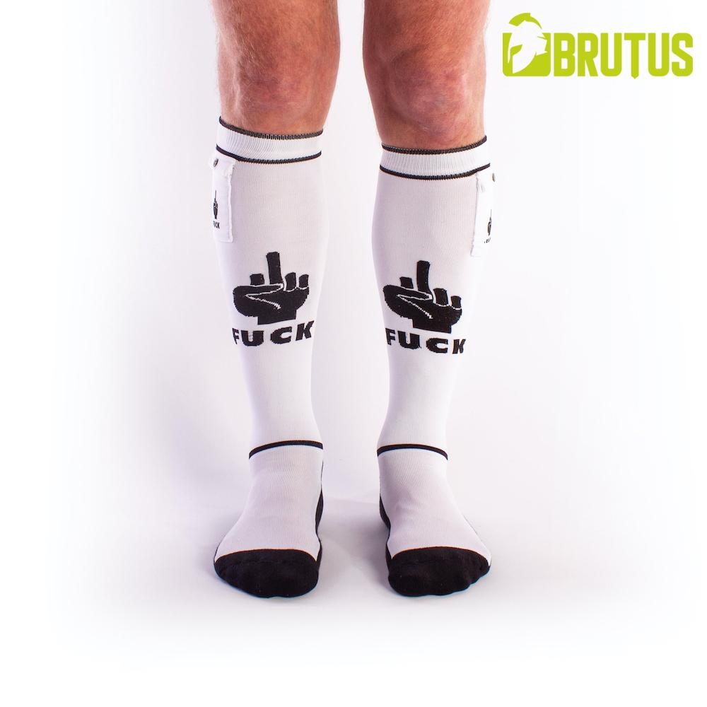 BRUTUS FXXX Party Socks w. Pockets White / Black